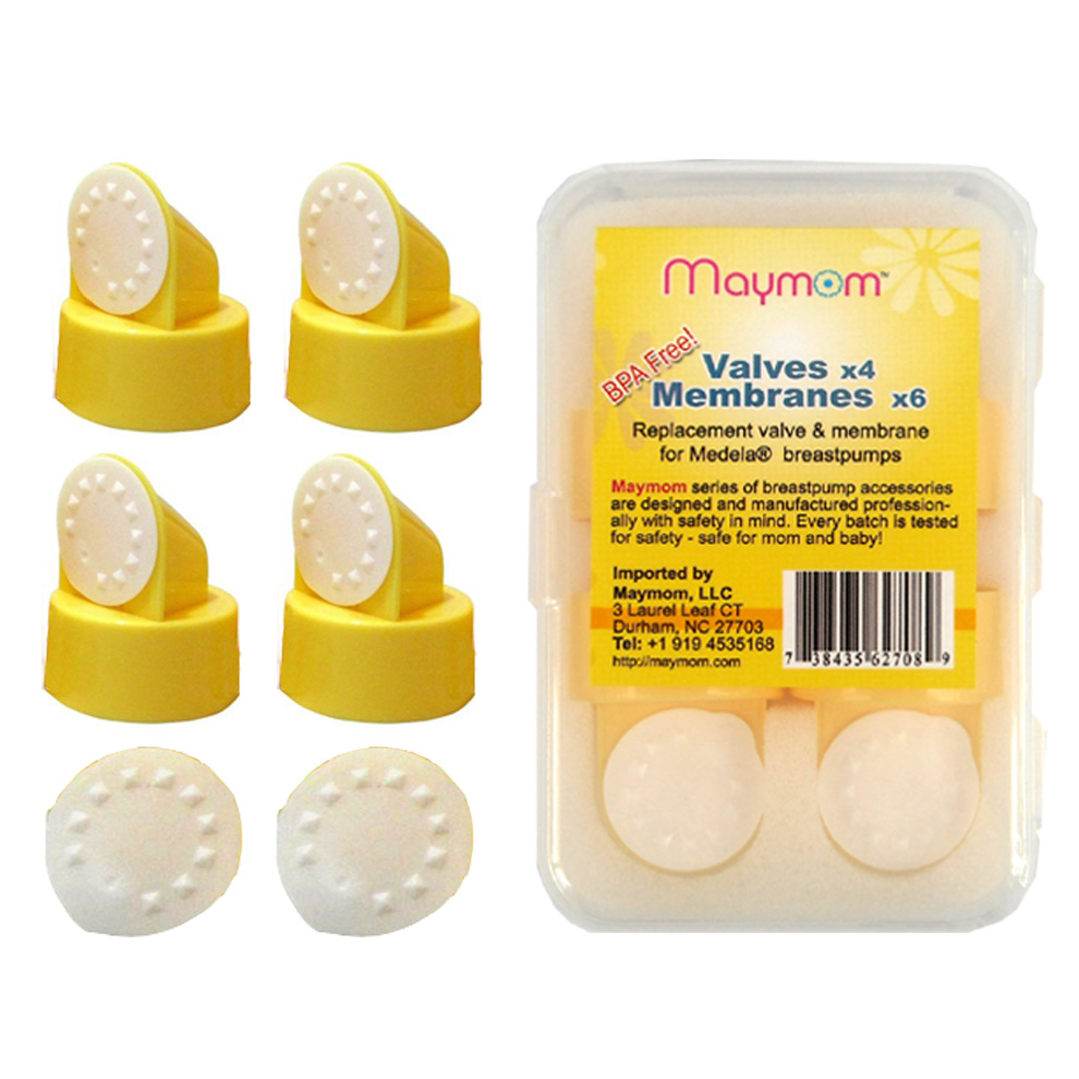(image for) Replacement Valve and Membrane Compatible with Medela Breastpumps (Swing, Lactina, Pump in Style), 4X Valves/6x Membranes
